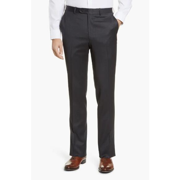 PETER MILLAR Harker Dress Pants 40L Flat Front Solid Stretch Wool NWOT - Picture 1 of 10